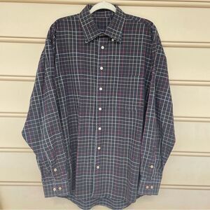 NWOT Burberry London Classic Plaid Button Up Dress Shirt Men's XL